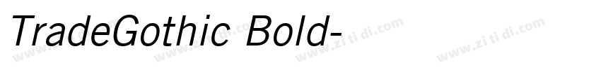 TradeGothic Bold字体转换